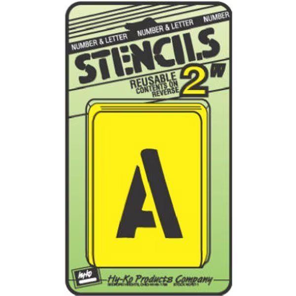 ST-2 2 in. Number & Letter Stencil Set, Hy-Ko, Mfr#: 322316